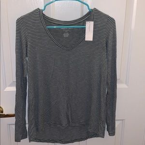 Striped long sleeve top